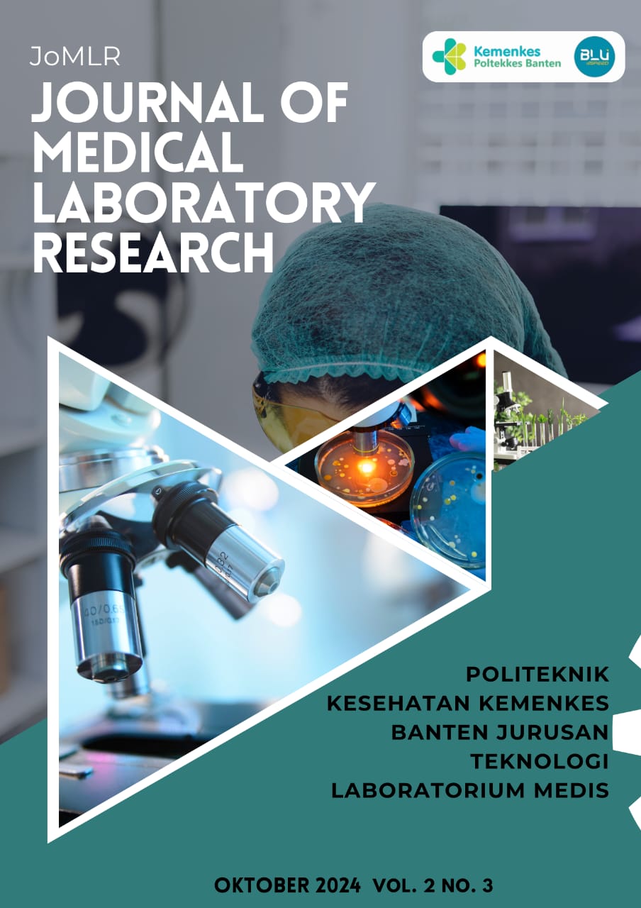 					View Vol. 2 No. 3 (2024): Journal of Medical Laboratory Research
				
